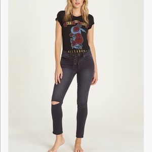 faded black billabong ripped jeans